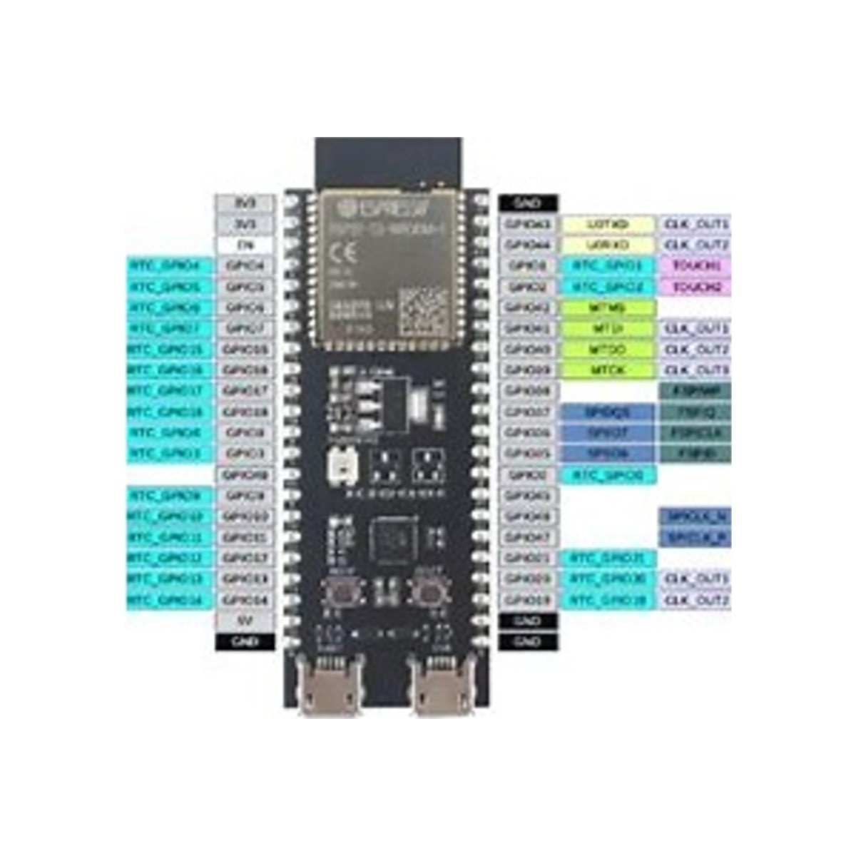 NodeMCU ESP32-S3-N16R8 WiFi Bluetooth 44 Pines 16MB Flash 8MB PSRAM