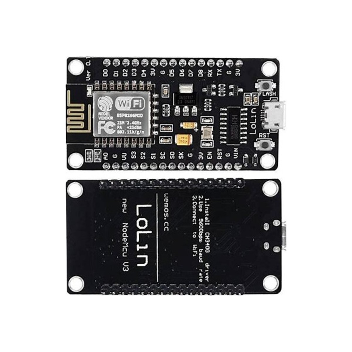NodeMCU ESP8266 ESP-12E WiFi Lua V3 30 Pines CH340