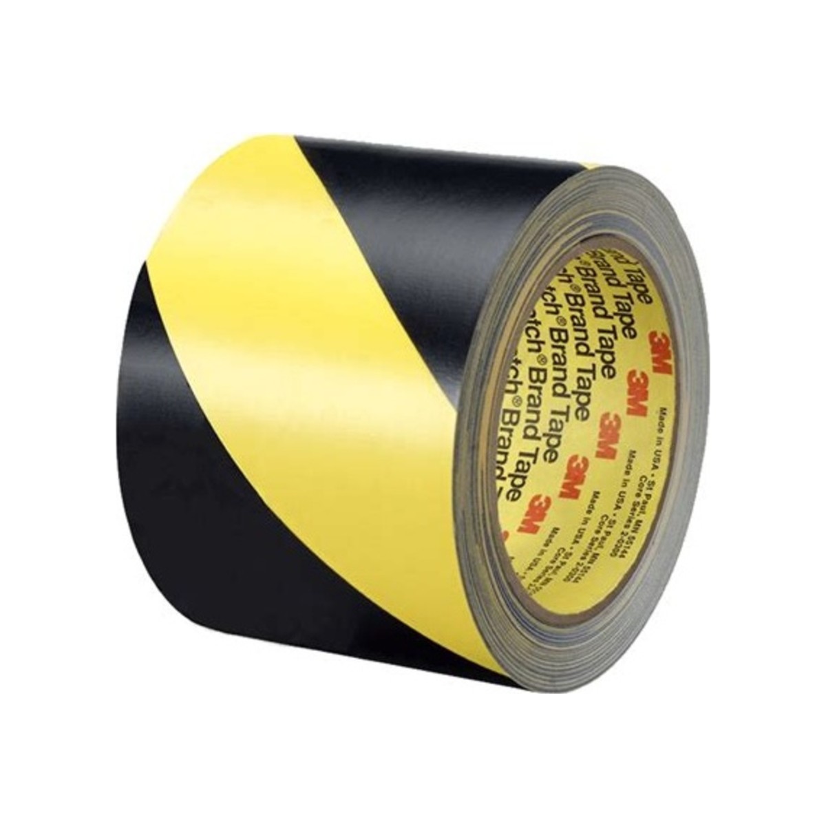 Cinta de demarcación adhesiva amarilla y negra 48 mm x 33 m